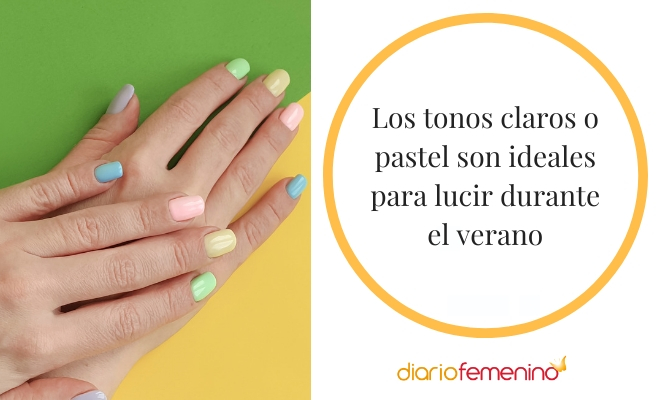 Los colores claros en tus uñas son los más ideales para el verano